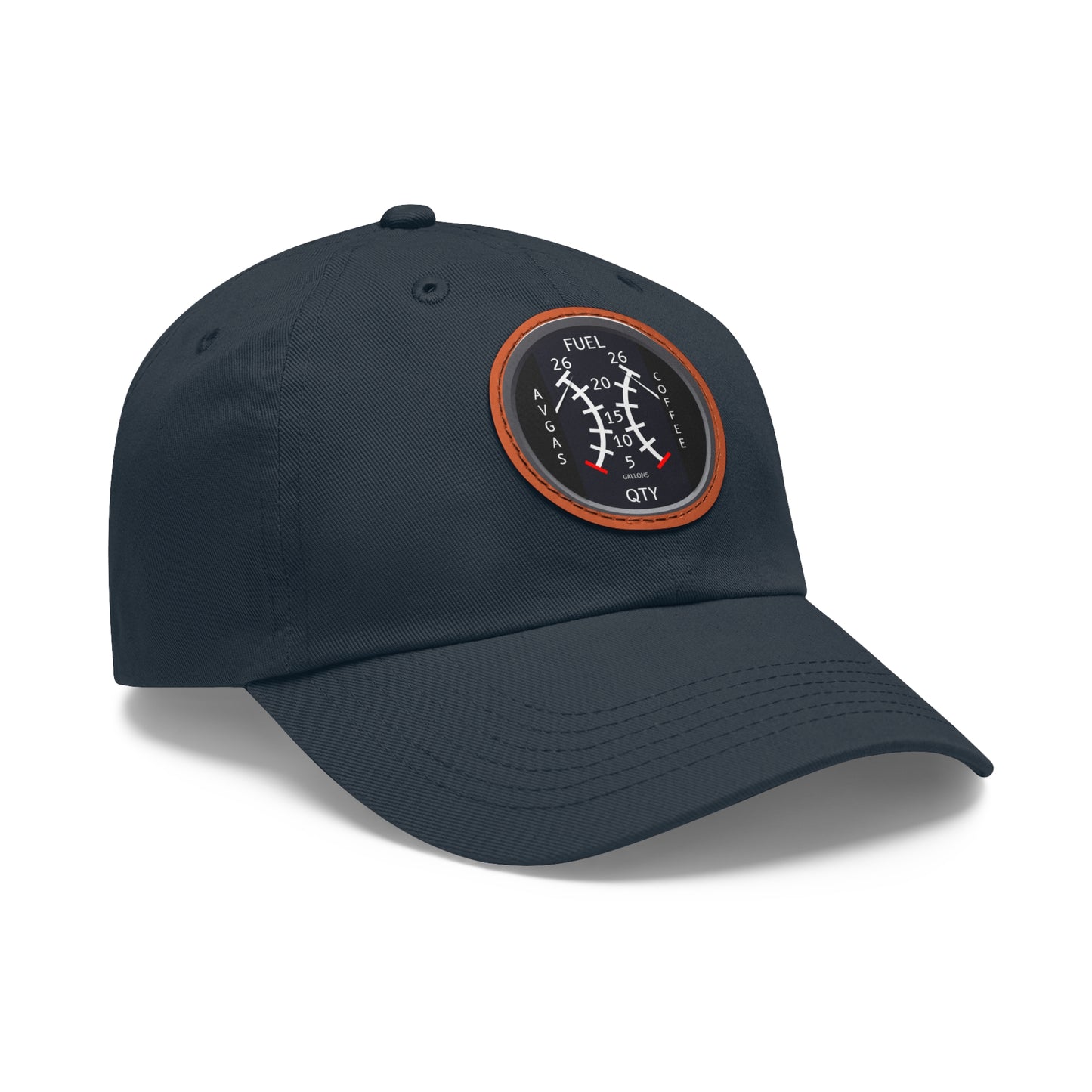 AirSailr 'Fly Fuel Duo' Leather Patch Hat – Fueled by Coffee and Avgas