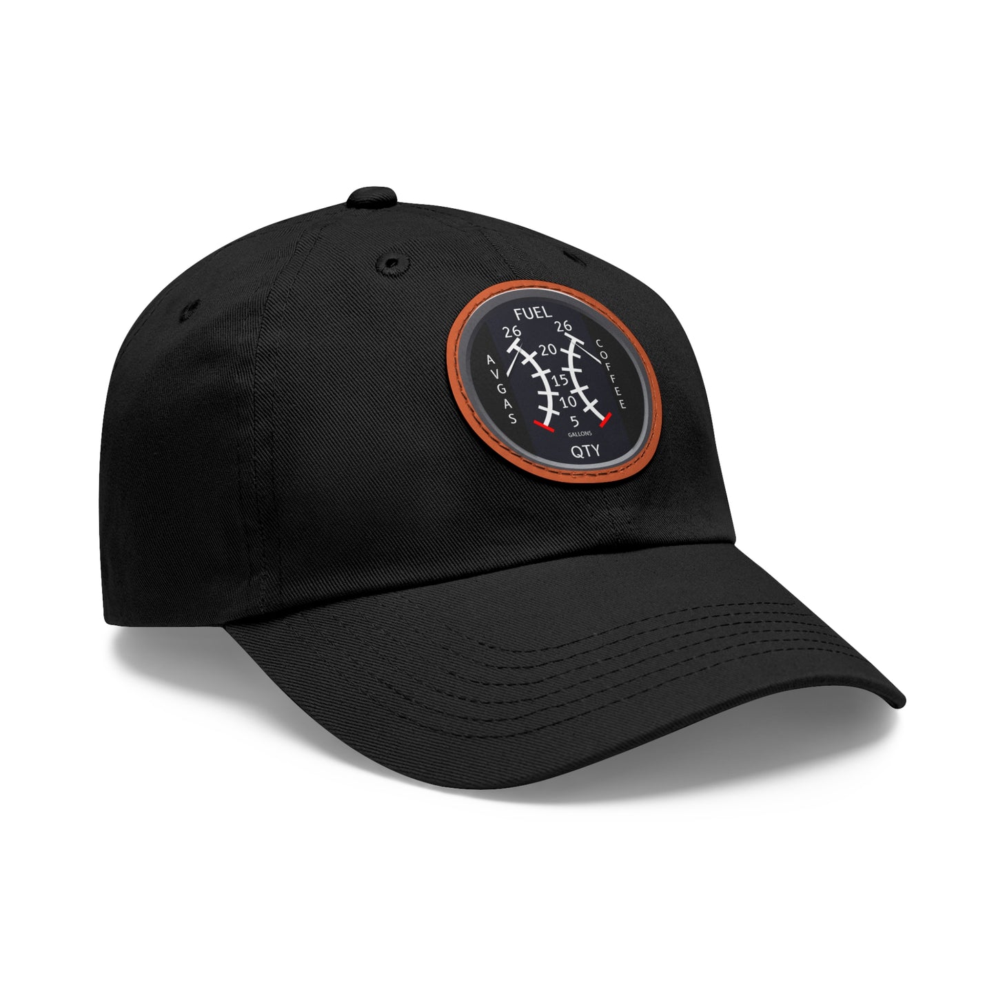 AirSailr 'Fly Fuel Duo' Leather Patch Hat – Fueled by Coffee and Avgas