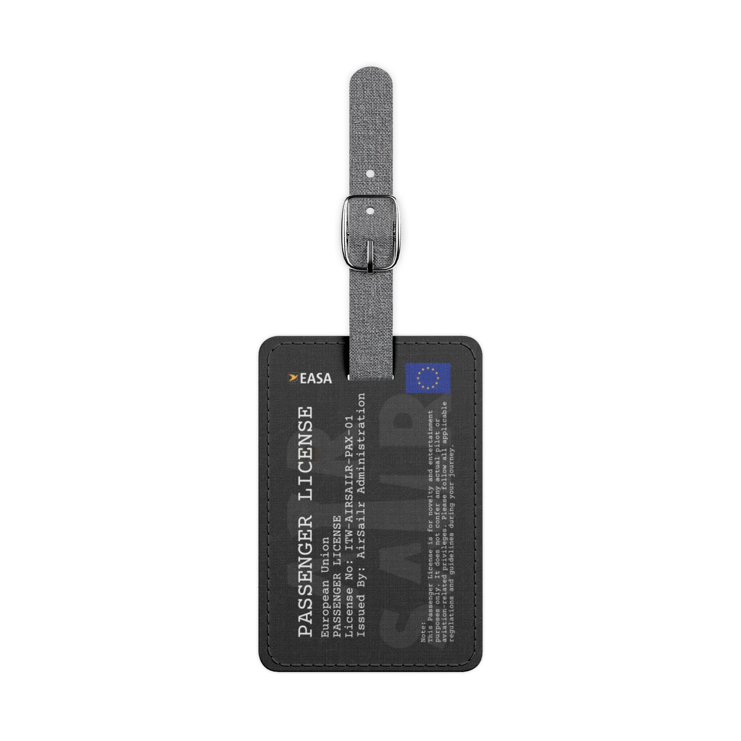 AirSailr 'Passenger License' Luggage Tag – Your Ticket to Stand-Out Travel