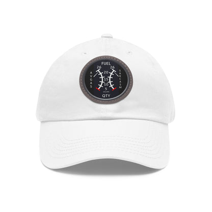 Aviation Fuel Gauge & Sarcasm Dad Hat with Leather Patch