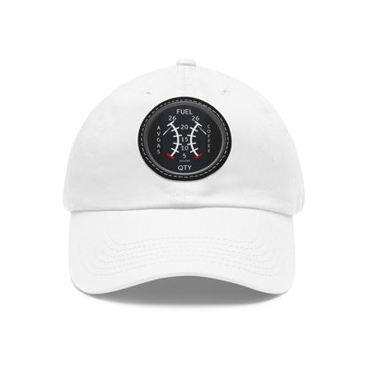 AirSailr 'Fly Fuel Duo' Leather Patch Hat – Fueled by Coffee and Avgas