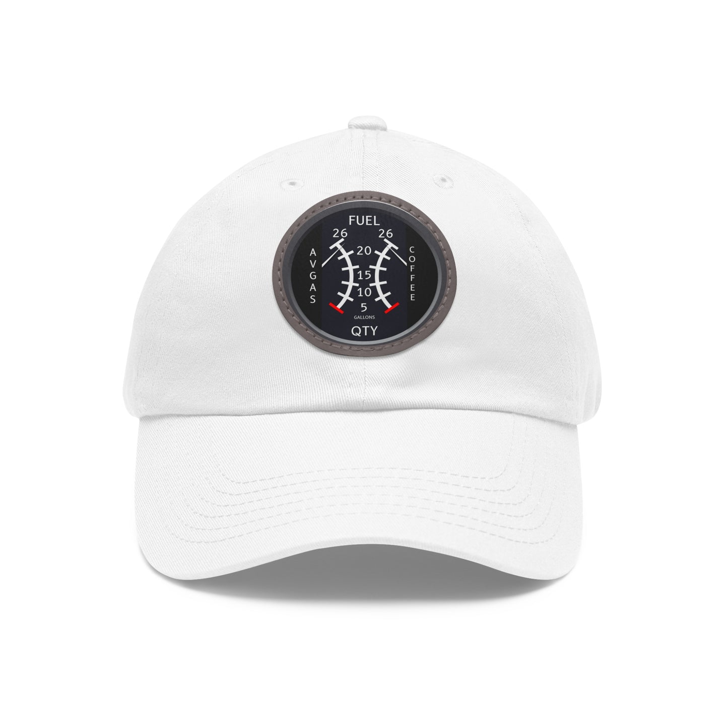 AirSailr 'Fly Fuel Duo' Leather Patch Hat – Fueled by Coffee and Avgas