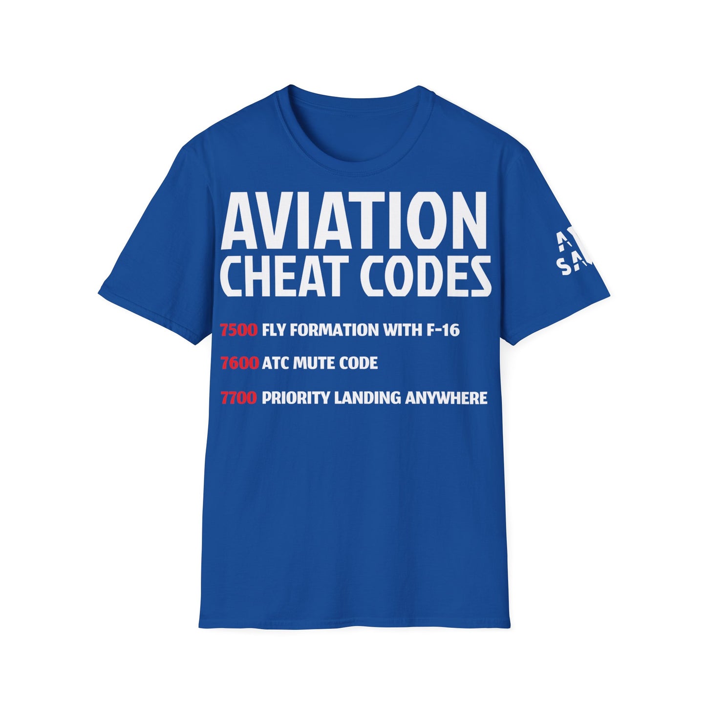 AirSailr 'Pilot's Cheat Codes' T-Shirt – Crack a Smile at Any Altitude