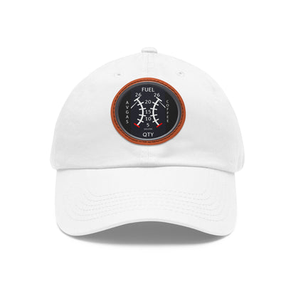 AirSailr 'Fly Fuel Duo' Leather Patch Hat – Fueled by Coffee and Avgas