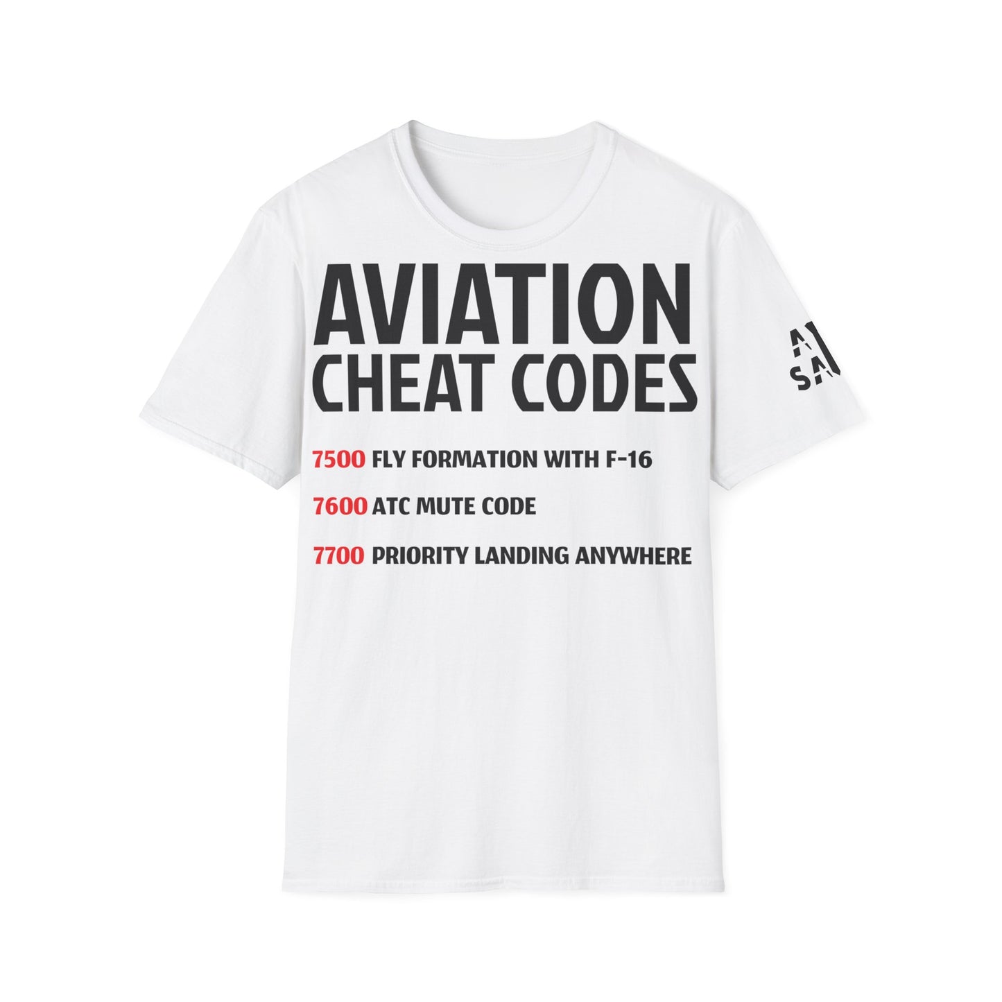 AirSailr 'Pilot's Cheat Codes' T-Shirt – Crack a Smile at Any Altitude