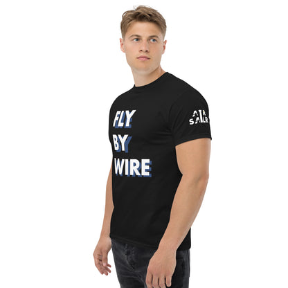 Fly By Wire / Lie By Hire Pilot Joke T-Shirt