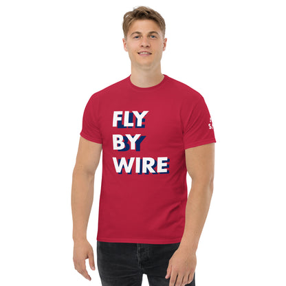 Fly By Wire / Lie By Hire Pilot Joke T-Shirt